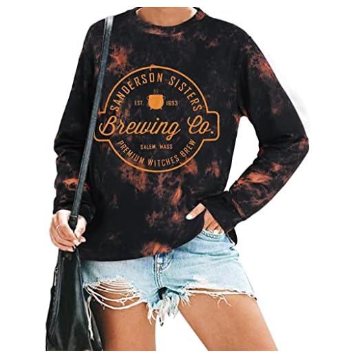 Halloween Sanderson Sisters Sweatshirts Women Witches Brew Sweatshirt Funny Hocus Pocus Pullover Tops Fall Tees