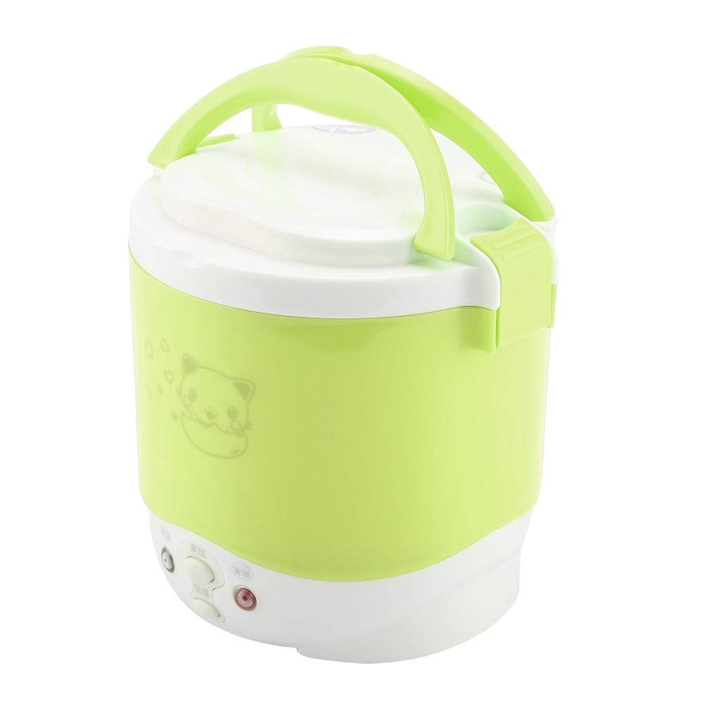 Ejoyous Cuiseur à Riz pour Voiture 12V, Mini Cuiseur Électrique et Vapeur 1L, Vert, pour Camping-Car et Camion 2 Personnes