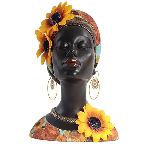 TOG African Woman Head Statue Collectible Female Art Sculpture for Kitchen'|Home & Kitchen| Home Decor| Figurines' Deal