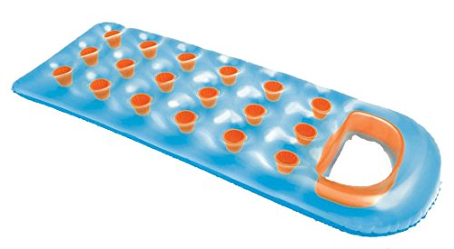 Intex Suntanner 18 Pocket Swimming Pool Beach Lounge Floating Raft with Pillow