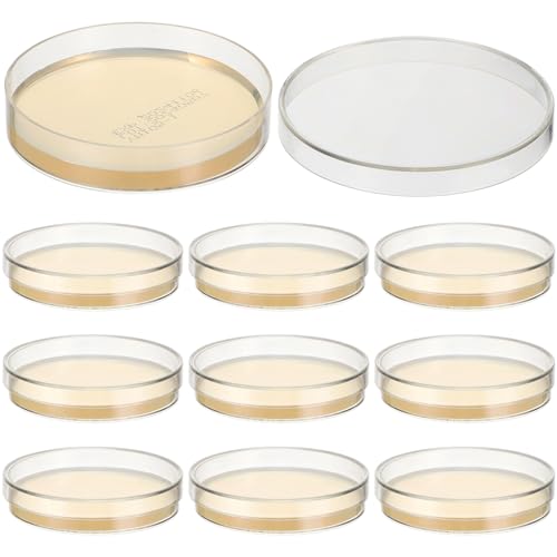 FELTECHELECTR Lot De 10 Boîtes De Petri Pré-coulées De 7 Cm En Plaques D'agar Nutritives Épaisses Pour Microbiologie, Équipements Stem Éducatifs, Pour Expériences Scientifiques En Laboratoire