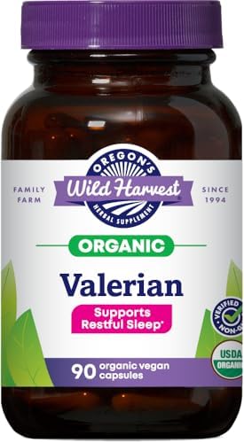Oregon's Wild Harvest, Certified Organic Valerian, Herbal Aid, 90...