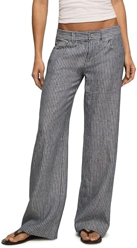 Lucky Brand Baggy Linen Wide Leg Pant