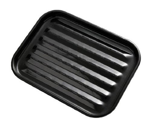GrillChef Grillschale Emaill, schwarz, 32,5 x 24,5Cm