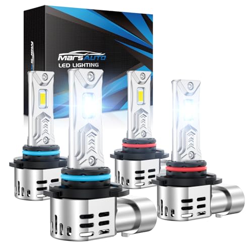 Image of Marsauto 9005 9006 Fog Bulbs, 120000LM 1200% Brighter Fog Light with Turbo Fan, HID 5 Mins Quick Installation, Real 1:1 Design HB3 HB4 Pack of 4