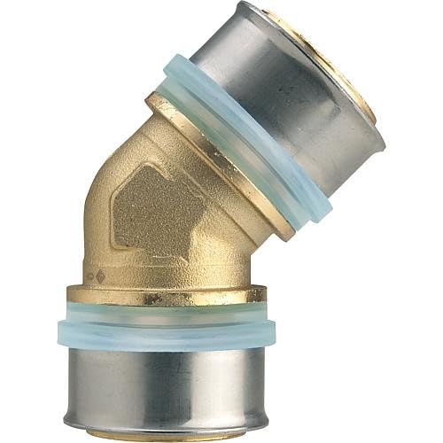 raccord a sertir pour multicouche, accouplement coude 45°, 32x3-32x3mm, contour TH