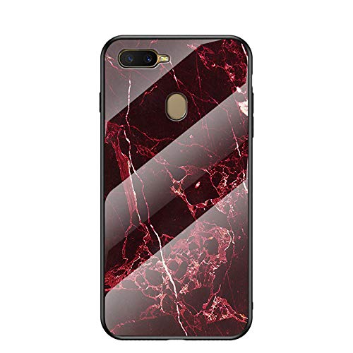 Jiajihua Cover Compatible with Honor 8 L02 【PC Panel+Tempering Glass+TPU Silicone】 3 in 1 Shockproof Phone Case Red