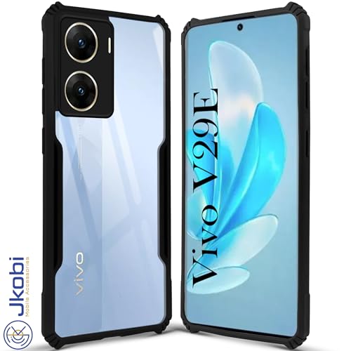 Image of Jkobi Back Cover Case for Vivo V29e 5G (Shockproof with Polycarbonate Clear Panel | Professional Black)
