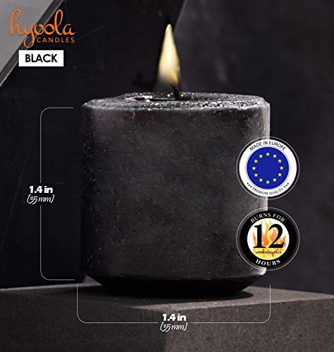 Image of HYOOLA Scented Votive Candles - Black Votive Candles -12 Hour Burn Time - 9 Pack - European Made