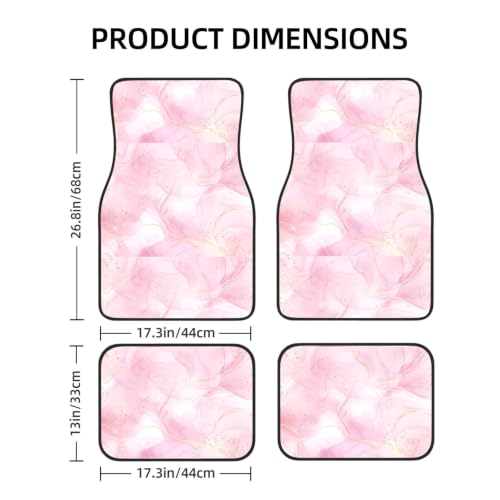 Alfombrillas de neopreno para coche con diseño premium de mármol pastel antideslizante 2
