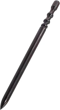 LifCratms Wood Leather Burnisher Tool, Ebony Wood Professional Leather Edge Burnisher, Black Wood Leather Craft Slicker Tool Edge Polished Grinding Tool Slim Stick