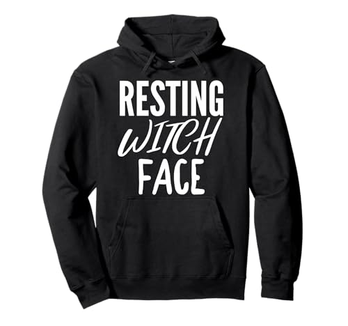 Image of Resting Witch Face - Funny Halloween Pullover Hoodie