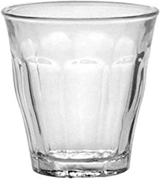 Duralex Picardie Glass Tumblers, Set of 6 ,3 oz (9cl) | Made in France | Durable & Stackable | 2.5x Stronger Tempered Glass | Perfect for Hot & Cold Drinks – Color - Clear