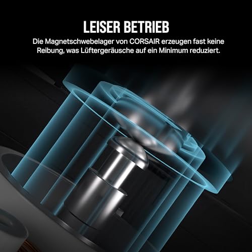 CORSAIR iCUE LINK RX120 RGB 120mm PWM-Lüfters mit iCUE LINK System Hub - Magnetisches Kuppellager - Dreierpack - Schwarz – Ansicht 7
