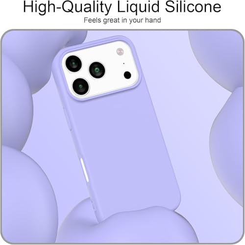 Image of Back Cover Compatible with iPhone 17 Pro Max Case Liquid Silicone Full Protection Shock Proof Back Cover for iPhone 17 Pro Max (Purple)