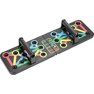 Planche de pompes pliable – Planche de pompes avec poignées de pompes pour un entraînement complet du corps et des pompes efficaces – Planche de pompes multifonctionnelle – Équipement de