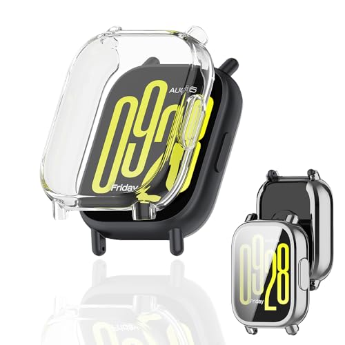 For Redmi watch 5 Active �P�[�X �ی�J�o�[ ��̌^ �P�[�X TPU�f�� �h�C�菝 �S�ʕی� �����ȒP ���ϋv �h�Ռ� Redmi watch 5 Active �J�o�[ (�N���A)