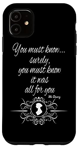 Iphone 11 Jane Austen Mr. Darcy Quotes Pride And Prejudice Literary Case #TOP17