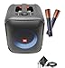 JBL Partybox Encore Speaker, 100W Sound, Built-in Dynamic Light Show, and Splash Proof Design with 2 Wireless Mics (JBLPBENCORE2MICAM) + AUX Cable + USB-C Cable + More