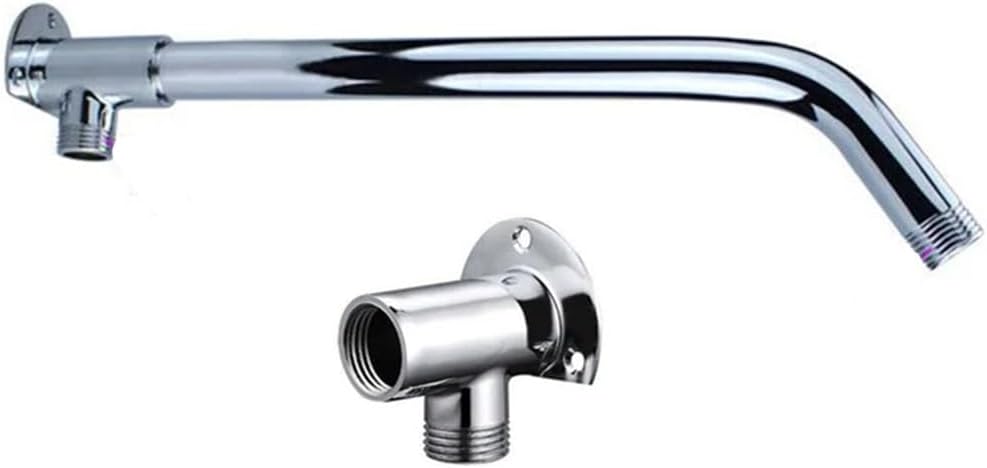 Generic Stainless Steel Shower Arm Extension Arm Joint Shower Nozzle Bottom Hose Wall Mounted Shower Head Arm Bathroom Accessories