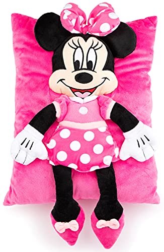 Jay Franco Disney Minnie Mouse 3D Snuggle Pillow - Super Soft – Measures 15 Inches (Official Disney Product)