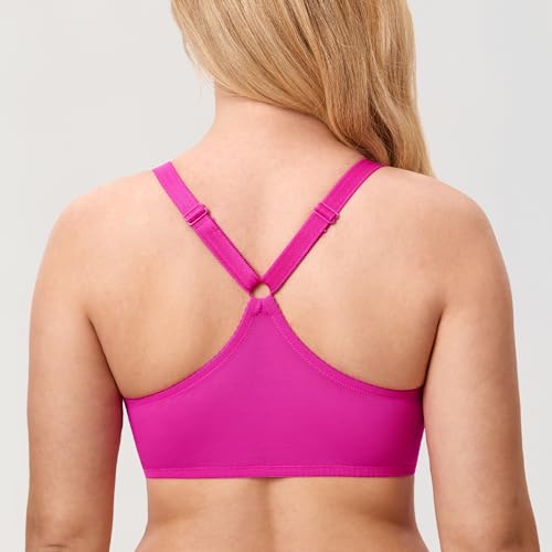 Image of DELIMIRA Women's Front Closure Racerback Bras | Plus Size, Full Coverage, Lace, Underwire, No Padding Unlined