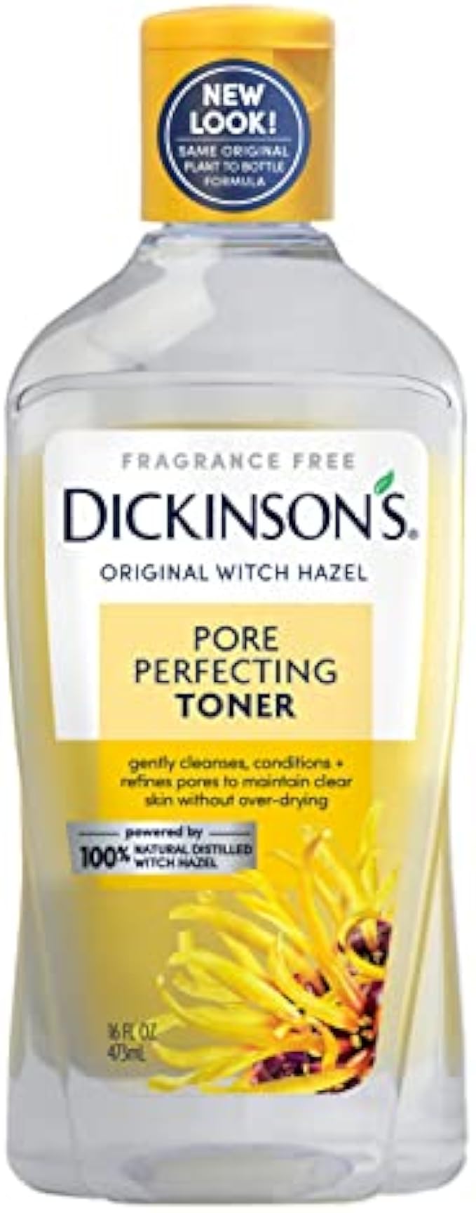 Dickinson's Original Witch Hazel Pore Perfecting Toner, 100% Natural, 16 Ounce Fragrance free