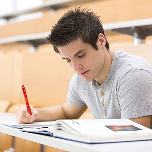 Feela 30 Pack Retractable Red Ink Gel Pens Set Medium Point 15 Piece Fine Point Gel Pen With 15 Refills For Smooth Writing #TOP6