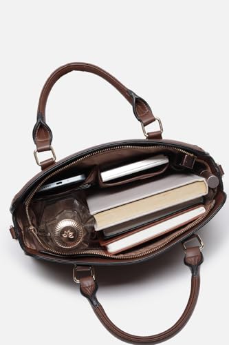 Image of Allen Solly Allen Solly Women Brand Logo Printed Textured Laptop Handbag