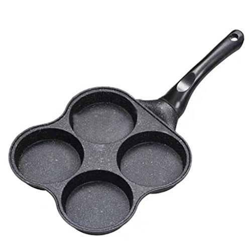 Poêle à omelette à fond plat à quatre trous antiadhésive et robuste
