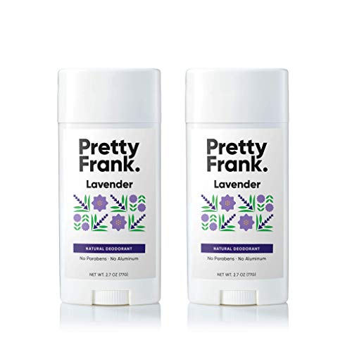 Pretty Frank Natural Deodorant Stick - No Aluminum Deodorant for Women, Men, Teens, Kids â€“ Paraben Sulfate Free Deodorant Featuring Shea Butter, Coconut Oil, Vitamin E, Baking Soda â€“ Lavender (2pk)