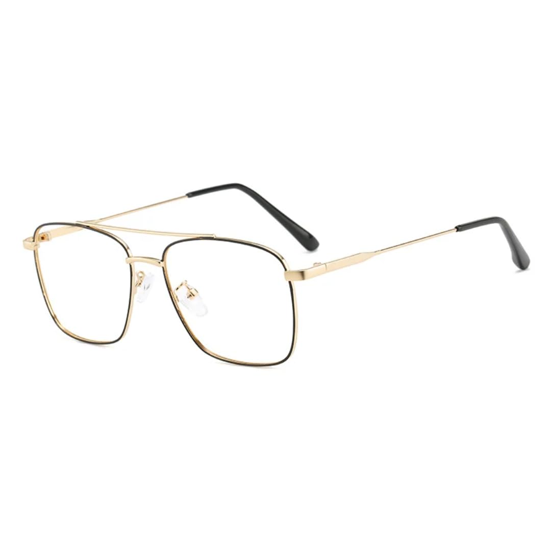 Occhiali da vista in metallo anti luce blu con montatura per uomo e donna