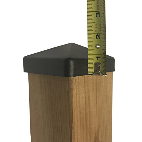 Nuvo Iron Us-Pcp11Blk Us-4X4 Eazy Pyramid Cap, 4" X 4" (Fits Over 4” X 4” Nominal Usa Retailers Square Posts), Black #TOP7
