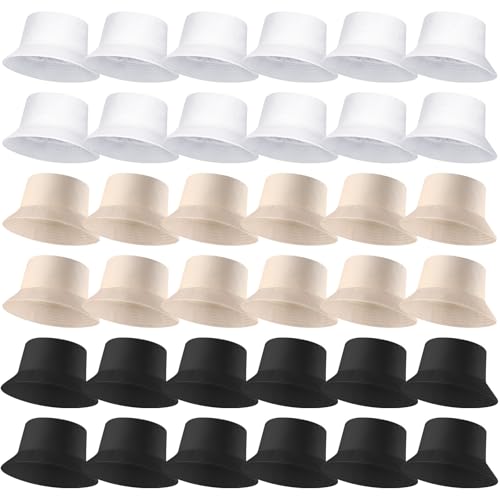 Velmitten 36/24/12 Pcs Bucket Hats for Men Women Bulk Cotton