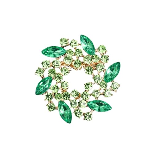 Image of Colorful Rhinestone Crystal Sunflower Brooch Pin for Women Dress Hat Decoration