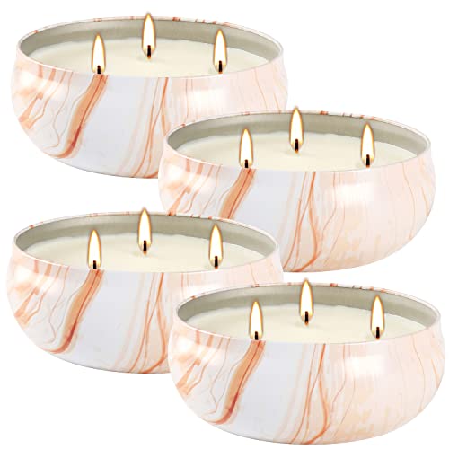 Citronella Candle Outdoor,12Oz Summer Camping Large Candle For Outside Garden Backyard Balcony,30 Hour Burn,4 Pack 3 Wick #TOP1