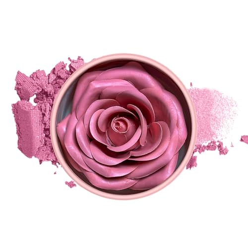 Colorete Facial Floral: Acabado Con Brillo Rosado, Mate, Textura En Crema Hidratante, Tinte Floral Encantador | El Maquillaje Natural No Graso Del Pétalo De Rose 3D Se Ruboriza Para Las Bo