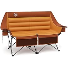 Timber Ridge Double Camping Chair, Heavy Duty Outdoor Folding Camp Couch, Loveseat Camping Chairs Perfect for Campsites, Patio/Lawn, Soccer Games or Other Youth Sports, Supports 600 lbs