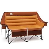Timber Ridge Double Camping Chair, Heavy Duty Outdoor Folding Camp Couch, Loveseat Camping Chairs Perfect for Campsites, Patio/Lawn, Soccer Games or Other Youth Sports, Supports 600 lbs