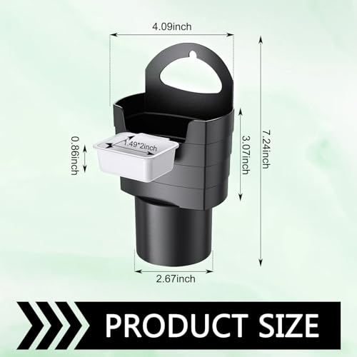 Portavasos para papas fritas con soporte para salsa negro miniatura 2
