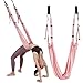 Yoga Stretching Strap, Yoga Swing, No Drill Door Frame Installation Strap with Numbered Loops, Polyester Aerial Stretch Band for Backbends, Splits and Inversions (Pink)