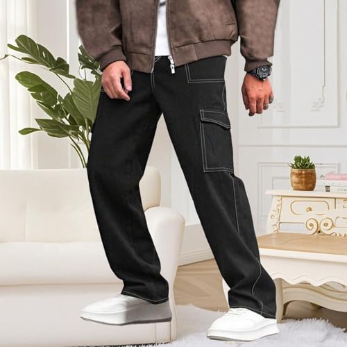 Mens Cargo Pants Elastic Waist Casual Pants Outdoor Hiking Pant Athletic Workout Pant with Pockets4