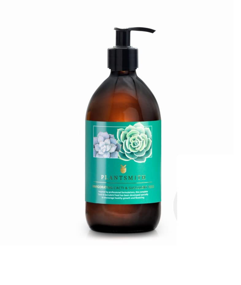 Plantsmith Invigorating Cacti & Succulents Concentrated Plant Feed with all the Essential Nutrients required to grow healthy green stems, 500ML Bottle