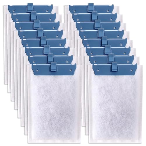 Image of Pryitier 16 Pack Filter Cartridge Compatible with Whisper Bio-Bag Filters 10i /IQ10 /PF10, Medium Replacement Filter Cartridges for Aquariums Compatible with ReptoFilte 20 gallons (90 GPH)
