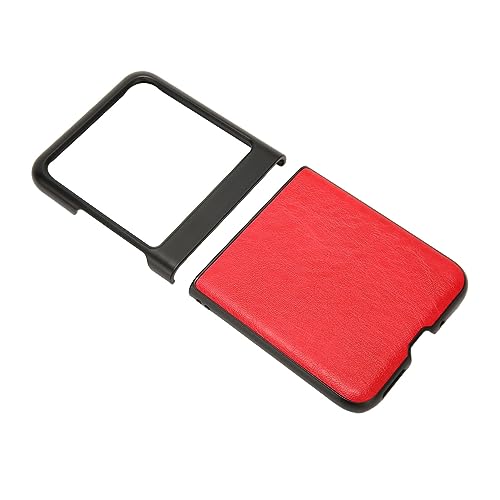 Rankomu Flip Fodral till Motorola Razr 40 Ultra - Stötsäker, Svart/Röd