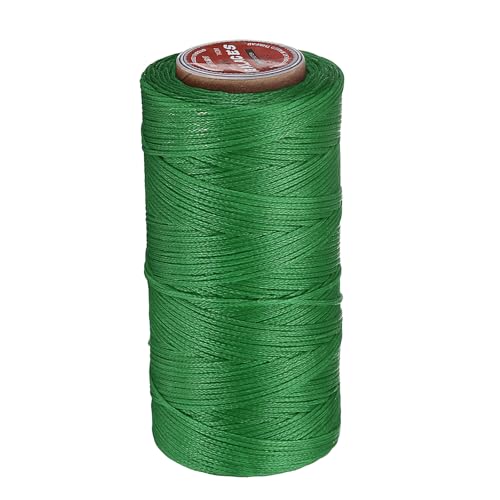 Hilo encerado plano para cuero 140m 1.2mm color verde oscuro miniatura 1