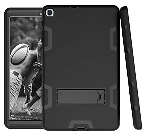 Galaxy Tab A 10.1 2019 T510 T515 Case,ZERMU Heavy Duty Kickstand Shockproof Hard Plastic+Silicone Defender High Impact Rugged Bumper Protective Case for Samsung Galaxy Tab A 10.1 2019 SM-T510/SM-T515