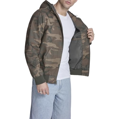 Image of Levi's Men's Workwear Cotton Canvas Hooded Bomber Jacket