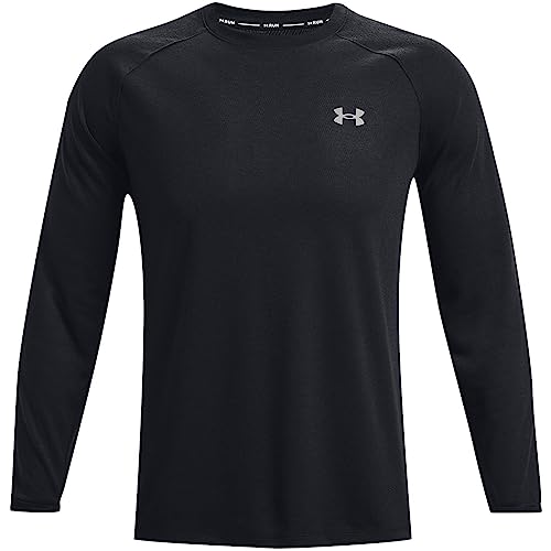 Under Armour Camicia a maniche lunghe da uomo Infrared Up The Pace, Nero pieno mélange, XX-Large