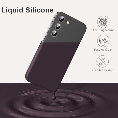 Image of DIZORO Compatible with Samsung S21 FE 5G Back Cover with Upgraded Square Edges for Camera Protection Shockproof Flexible Matte Liquid Silicone Mobile Phone Case (New Deep Purple)